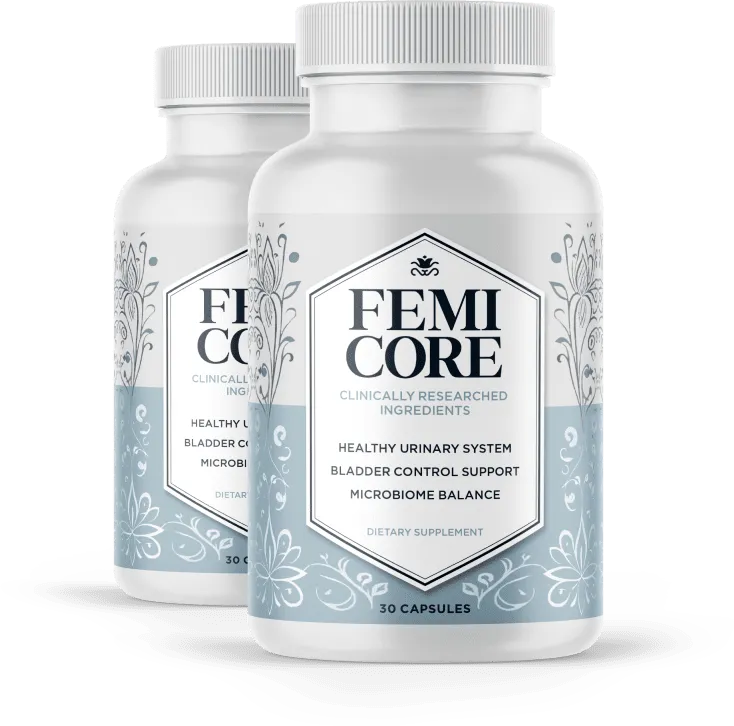 FemiCore bladder support dietary supplement two-bottle package